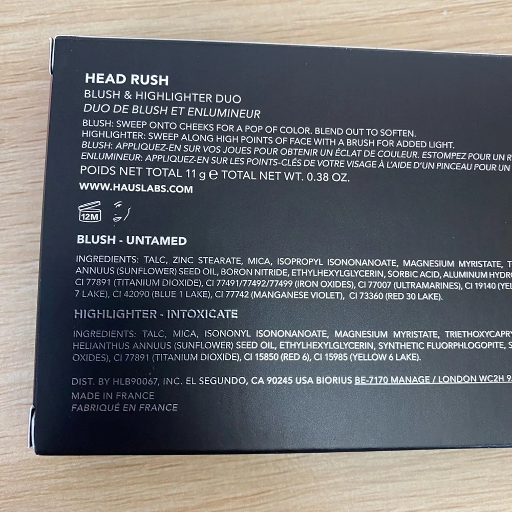 Haus Labs Lady Gaga Head Rush Blush Highlighter Duo Palette Untamed Intoxicate